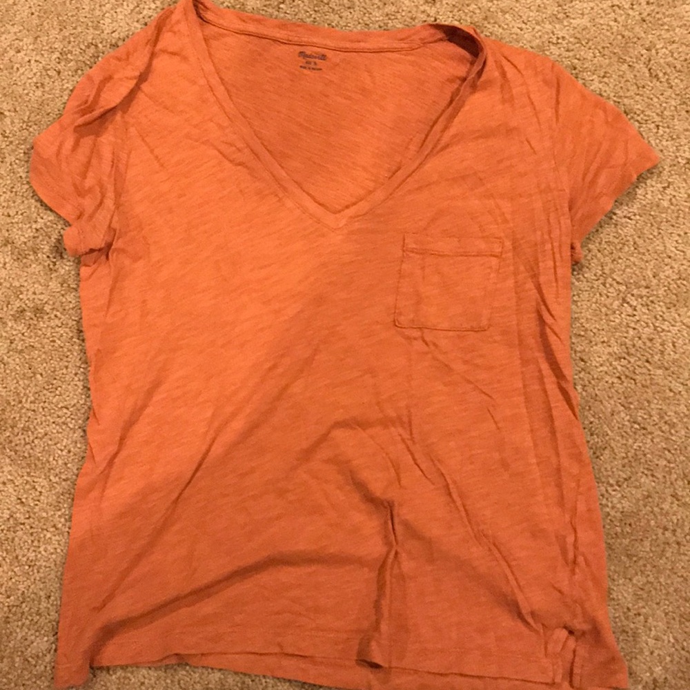 Rusty orange pocket tee
